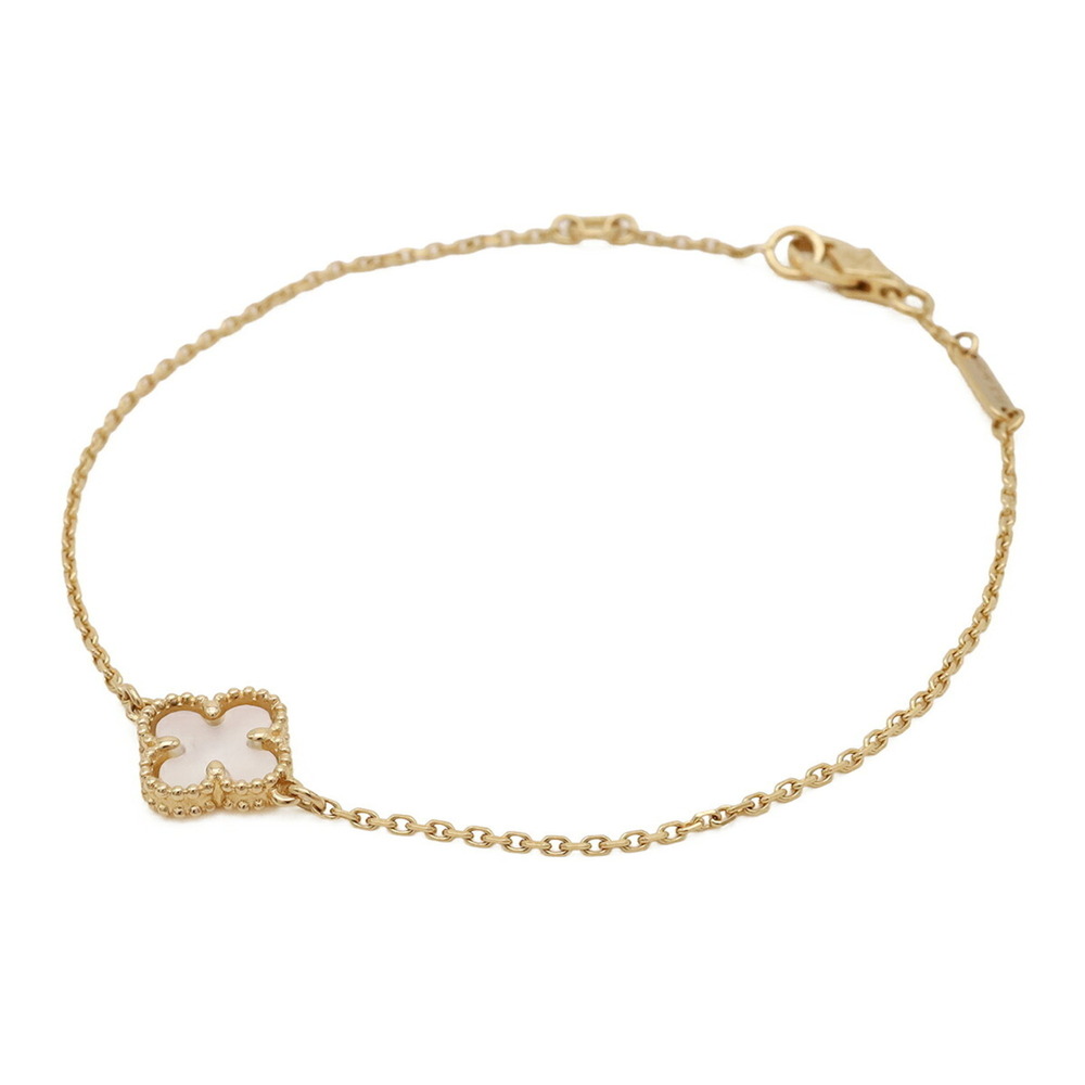 VAN CLEEF & ARPELS 18k Gold Pearl Charm Bracelet